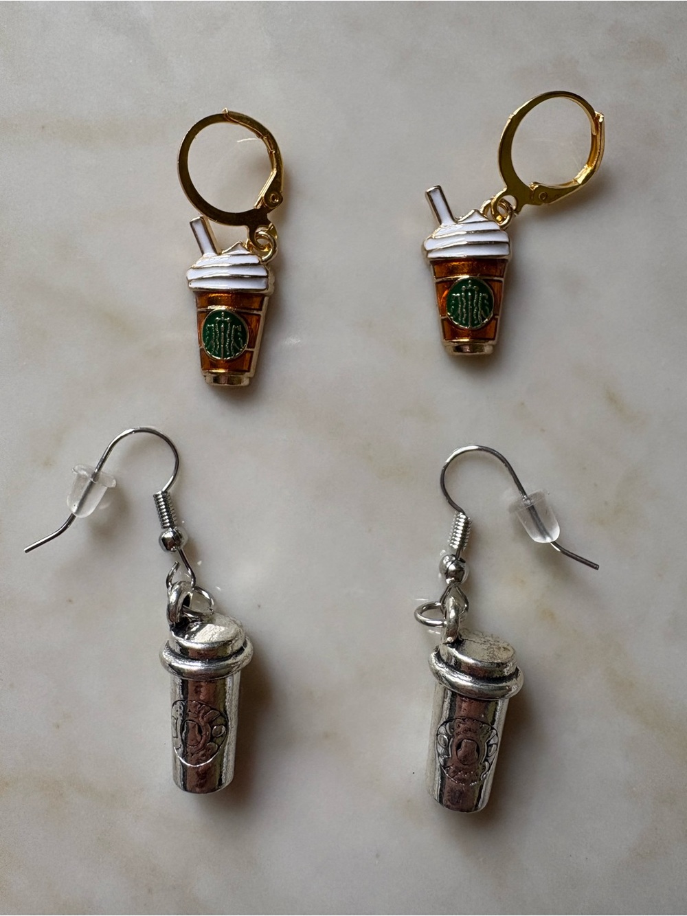 Coffee Cup Dangle Earrings - Women Accessories